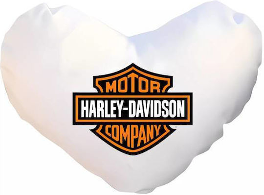 Takeposition Μαξιλάρι Καναπέ I Love Harley Davinson Λευκό 40x40εκ.