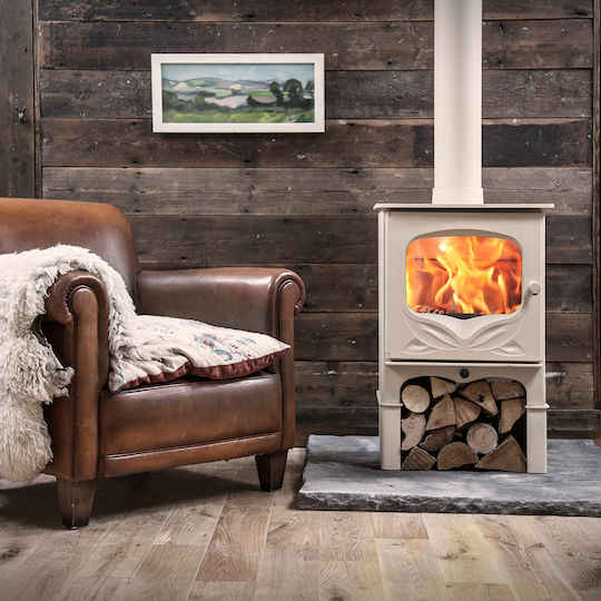 Charnwood The Bembridge High Legs Χαλύβδινη Ξυλόσομπα Almond