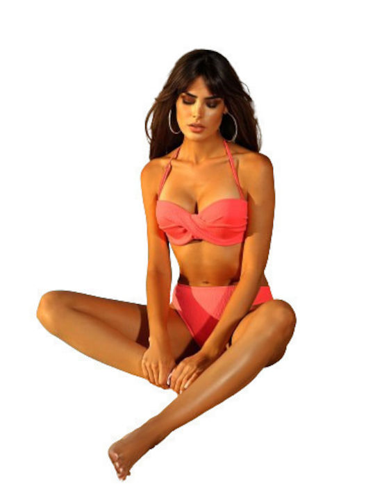 Set Bikini Brazil Πουά Ροζ