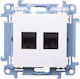 Kontakt-Simon Double Network Socket RJ45 Withou...