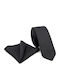 Legend Accessories Set de Cravată pentru Bărbați Monocromie în Culorea Negru