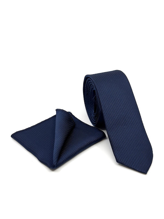 Legend Accessories Herren Krawatten Set Monochrom in Blau Farbe