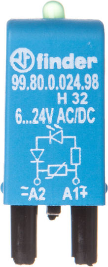 Finder LED Module 24V Πράσινο 1τμχ 99.80.0.024.98