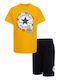 Kids' Set with Shorts Summer 2pcs Black Squiggle