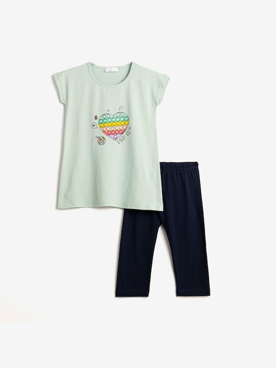 Funky Kids Set with Leggings Summer peanut