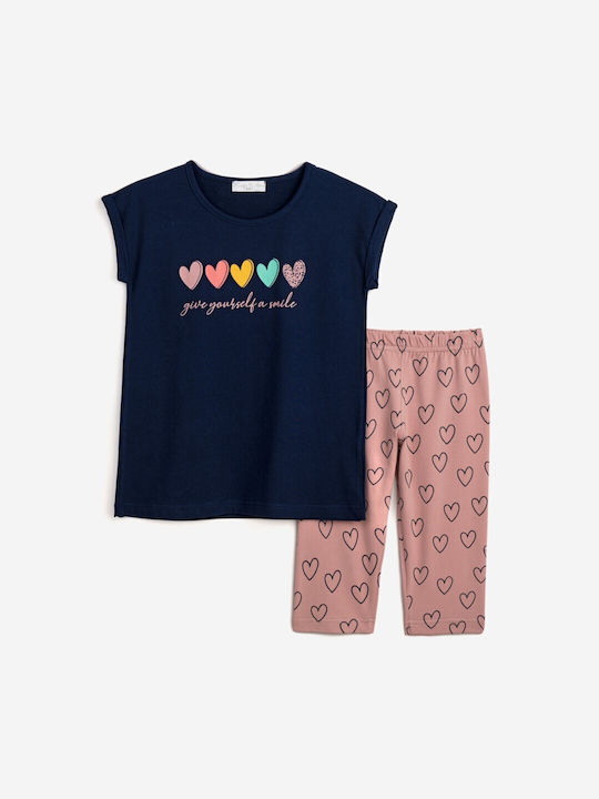 Funky Kids Set with Leggings Summer Blue