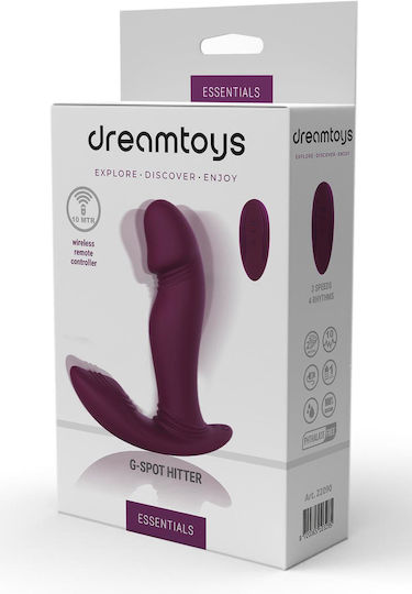 Dream Toys Vibrator G-Spot with Remote Control 12.3cm Purple