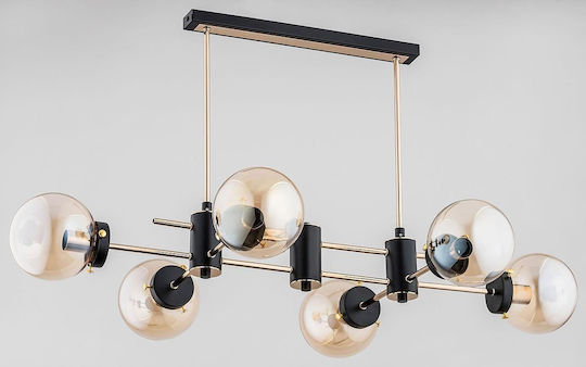 Alfa Pendant Light Black for 10 Bulbs E14, E.14 96x57cm