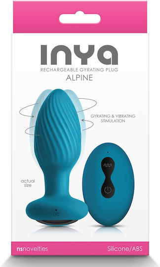Ns Novelties Inya Alpine Анален вибратор с възможност за безжична работа Teal 22.5см