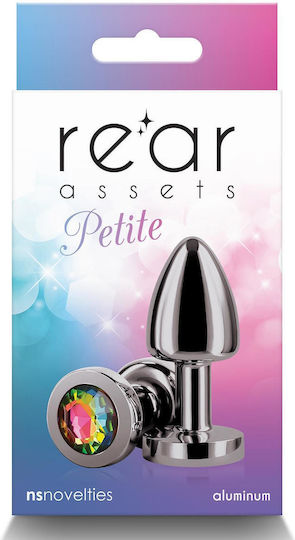 Ns Novelties Rear Assets Πρωκτική Σφήνα Petite Small Gunmetal Rainbow