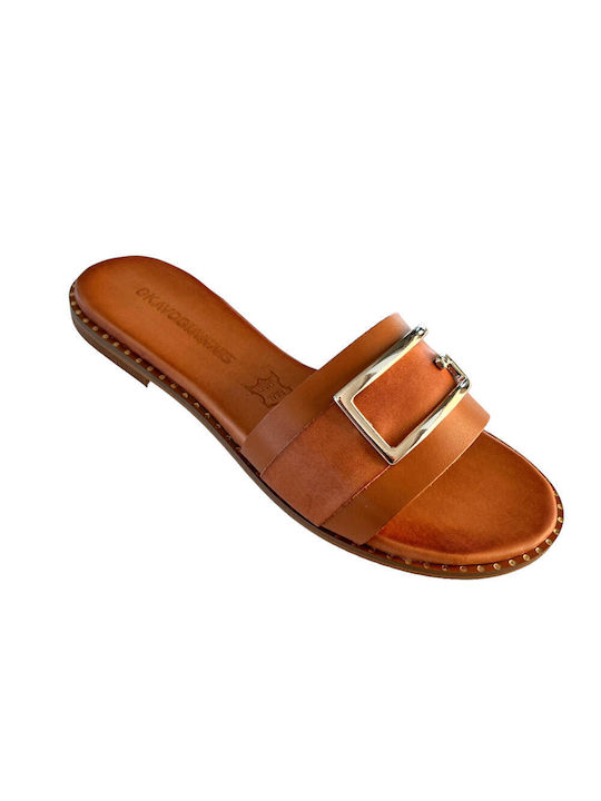 Gkavogiannis Sandals Дамски плоски сандали Дамски сандали в Кафяв Цвят