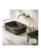 Fossil Gaia Vessel Sink marble 50x38cm Emperador Dark