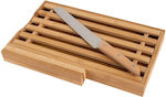 Bamboo Rectangular Wooden Chopping Board Set for Bread 35.5x22cm