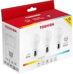 Toshiba LED Bulbs for Socket E27 and Shape G45 Natural White 3pcs