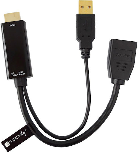 Techly Convertor HDMI / DisplayPort Masculin În HDMI / DisplayPort Feminin 1 Bucată ICOC HDMI-DP12A