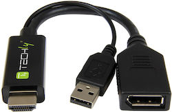 Techly Convertor DisplayPort / HDMI masculin în DisplayPort / HDMI feminin (362589)