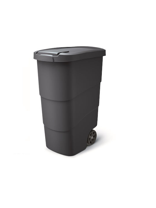 Prosperplast Kunststoff Mülleimer Grau 110lt