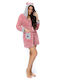 Fawn Winter Damen Robe Rosa