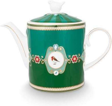 PiP Studio Love Birds Medallion Teapot Porcelain Green 1300ml