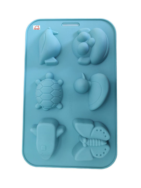 ForHome Backform Törtchen/Muffins Silikon 6 Plätze 27x17cm 1cm