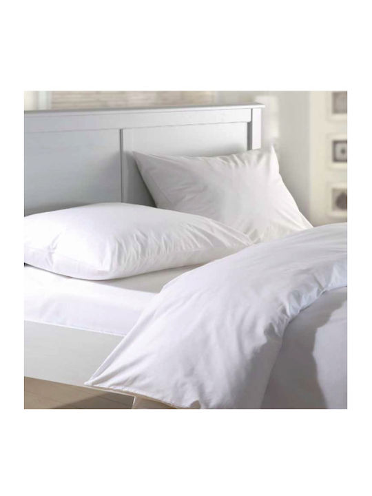 MayHome Super-Double Bed Sheets Set With Rubber Hugger 160x200+30cm White 4 Pieces