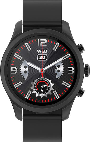 Forever Verfi SW-800 Smartwatch με Παλμογράφο (Μαύρο)