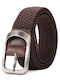 Elastic Men's Belt Knitted Brown
