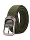 Elastisch Herren Gürtel Stoff Gestrickt Khaki