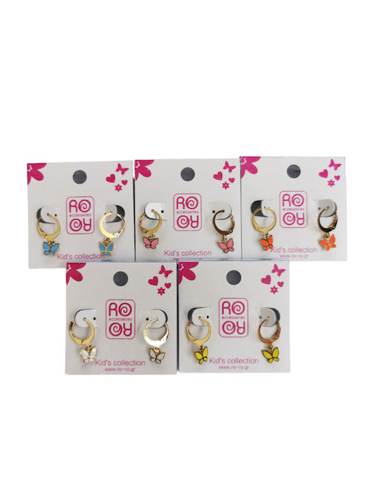 Ro-Ro Accessories Παιδικά Σκουλαρίκια Ροζ