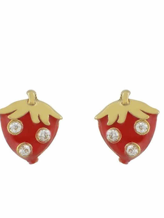Stud Fruit Earrings Made of 9K Gold