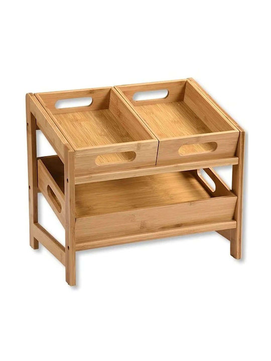 Kesper Raft De Bucătărie Din Lemn Cu 3 Locuri Maro 39.5x26x34.5cm