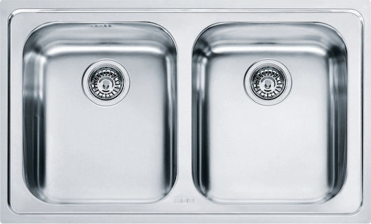 Franke Line Llx 620 1010153289 Drop-In Spüle Inox Matt B79xT50cm Silber