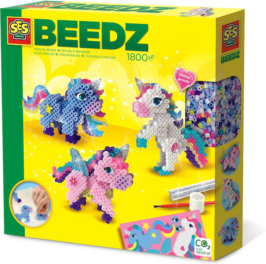 Ses Creative Μωσαϊκό Ironing Board Beads - Unicorns για Παιδιά 5+ Ετών 1800τμχ