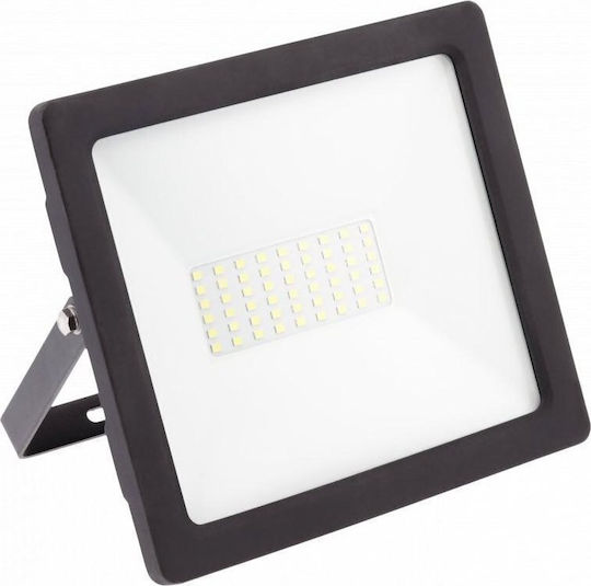 Gtv Στεγανός Προβολέας LED 50W Φυσικό Λευκό 4000K IP65
