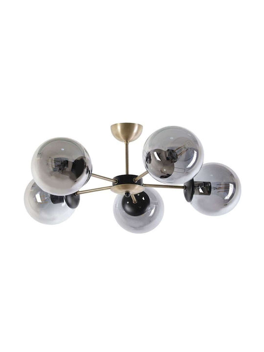 Opviq Ceiling Mount Light 60cm Black with Socket E27