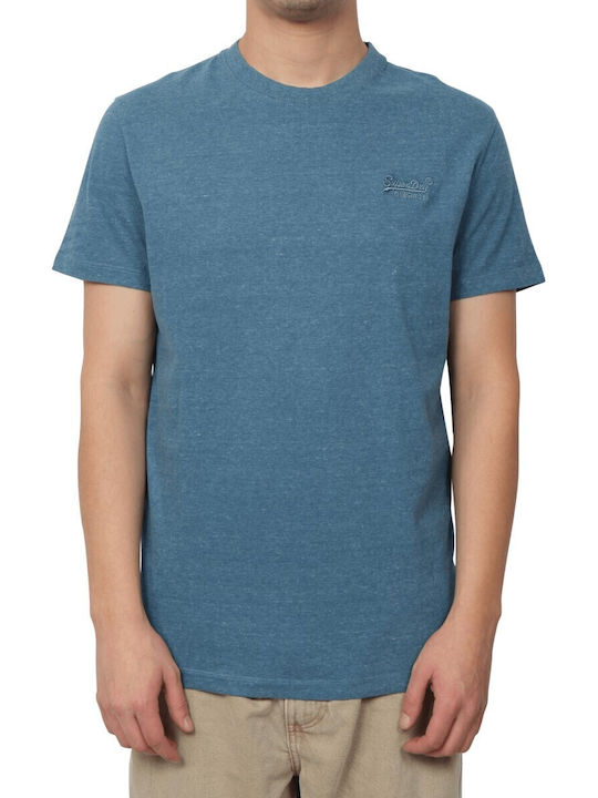 Superdry Emb Ανδρικό T-shirt Κοντομάνικο Βαθύ Μπλέ