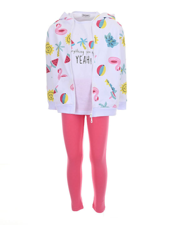 Trax Kids Set with White Leggings 3 Pieces