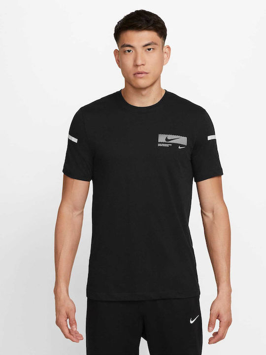 Nike M Nk Df T-shirt Bărbătesc cu Mânecă Scurtă BLACK