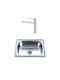 Inter Ceramic Drop-In Spüle Inox B60xT45cm Silber
