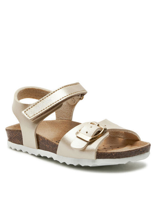 Geox Παιδικά Πέδιλα B Sandal Chalki Χρυσά