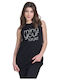 Women's Blouse Cotton Sleeveless Polka Dot Black