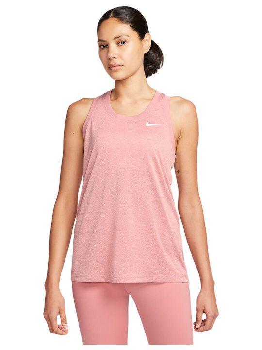 Nike Damen Sportliche Bluse Ärmellos Dri-Fit Rosa