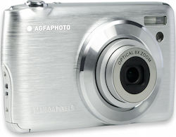 AgfaPhoto Realishot Dc8200 Компактна фотокамера 18МР Оптично увеличение 8x с екран 2.7" и видео резолюция 1920 x 1080 пиксели сребърен