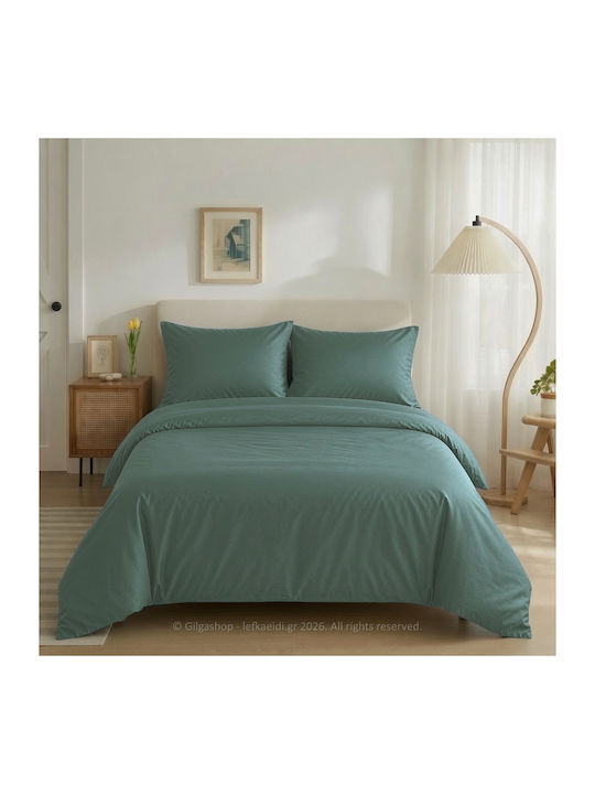 Casa Colori Duvet Cover Cotton Queen 220x240 Green