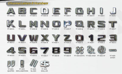 Car Letter Stickers 1pcs