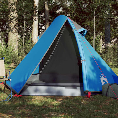 vidaXL Σκηνή Camping Μπλε με Διπλό Πανί για 2 Άτομα 267x154x112εκ.