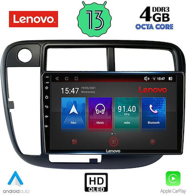 Lenovo Car-Audiosystem für Honda Bürgerlich 1995-2001 mit Klima (Bluetooth/USB/AUX/WiFi/GPS/Apple-Carplay/Android-Auto) mit Touchscreen 9"