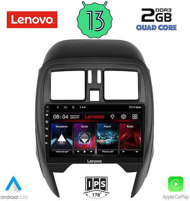 Lenovo Car Audio System for Nissan Micra 2010-2014 (Bluetooth/USB/AUX/WiFi/GPS/Apple-Carplay/Android-Auto) with Touch Screen 9"