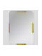 Aberto Design Pera Wandspiegel mit Gold Metallisch Rahmen 70x50cm 1Stück
