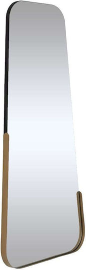 Aberto Design Smooth Wall Mirror Full Length with Black Wooden Frame 130x60cm 1pcs
